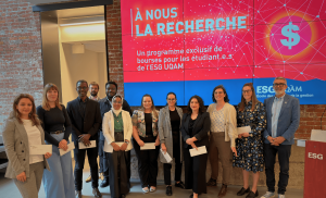 Le Vice-décanat à la recherche de l’ESG UQAM annonce les récipiendaires des bourses À nous la recherche (Concours de l’hiver 2026)