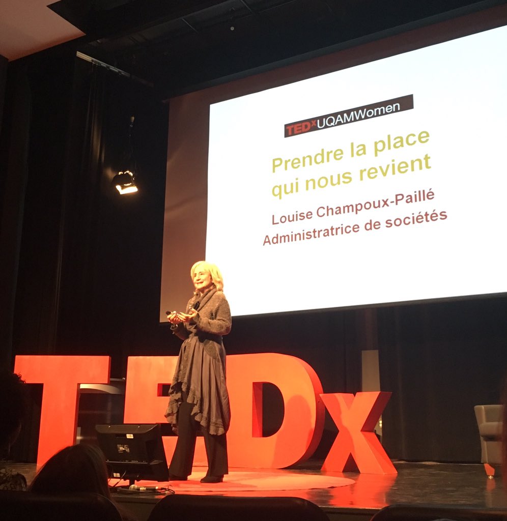 La chargée de cours et diplômée Louise Champoux-Paillé a participé à la 1re édition de TEDx UQAM Women